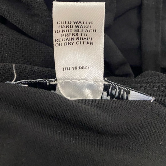 The Fashion Poet Asymmetrical Neck Ruched Dress Black XL New With Tags - Picture 5 of 6